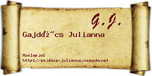 Gajdács Julianna névjegykártya